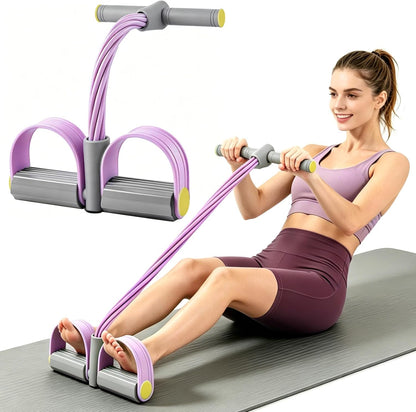 6-Tube Resistance Band Yoga Pedal Puller, Natural Latex