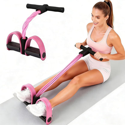 6-Tube Resistance Band Yoga Pedal Puller, Natural Latex